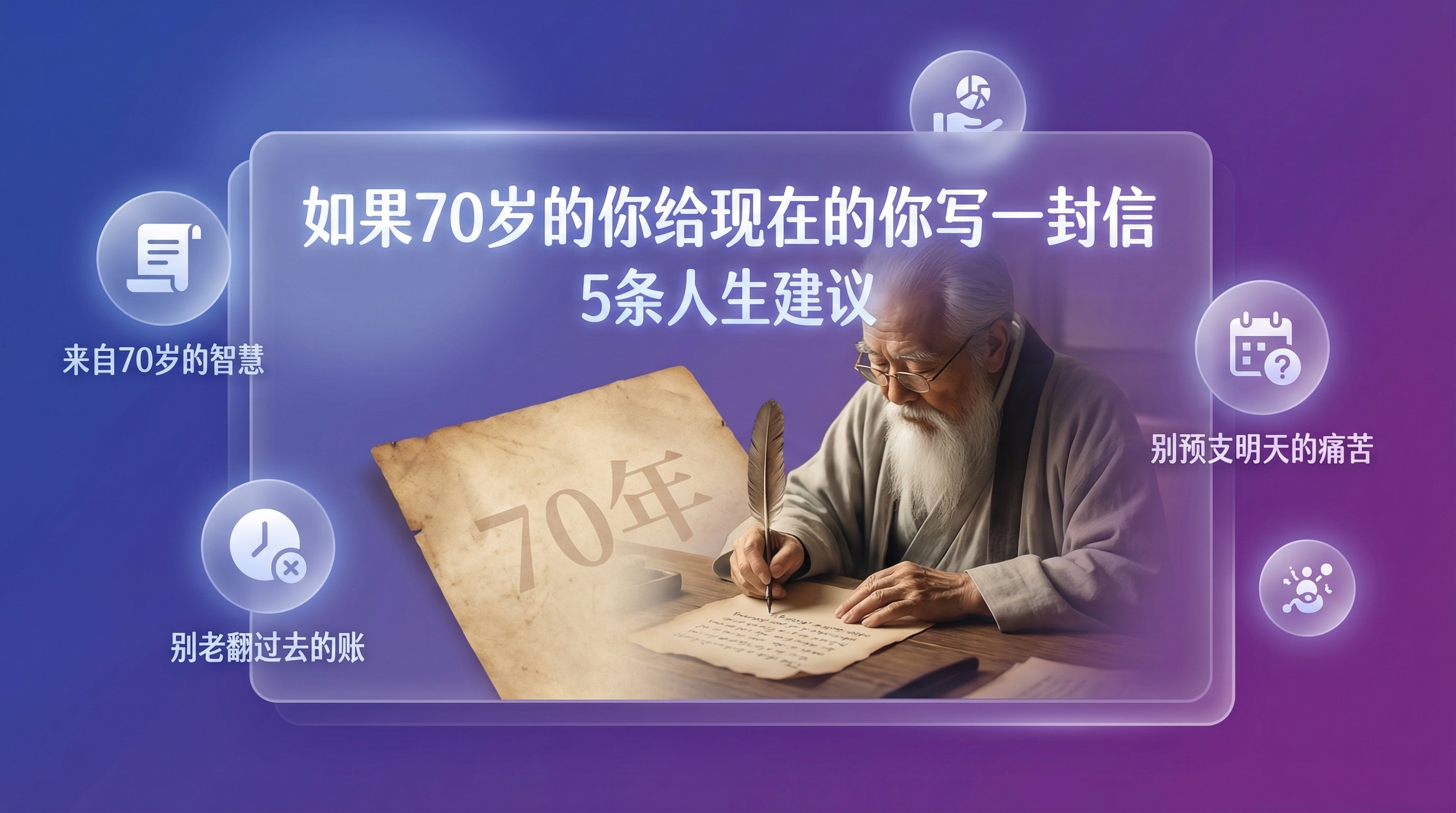 如果 70 岁的你给现在的你写一封信