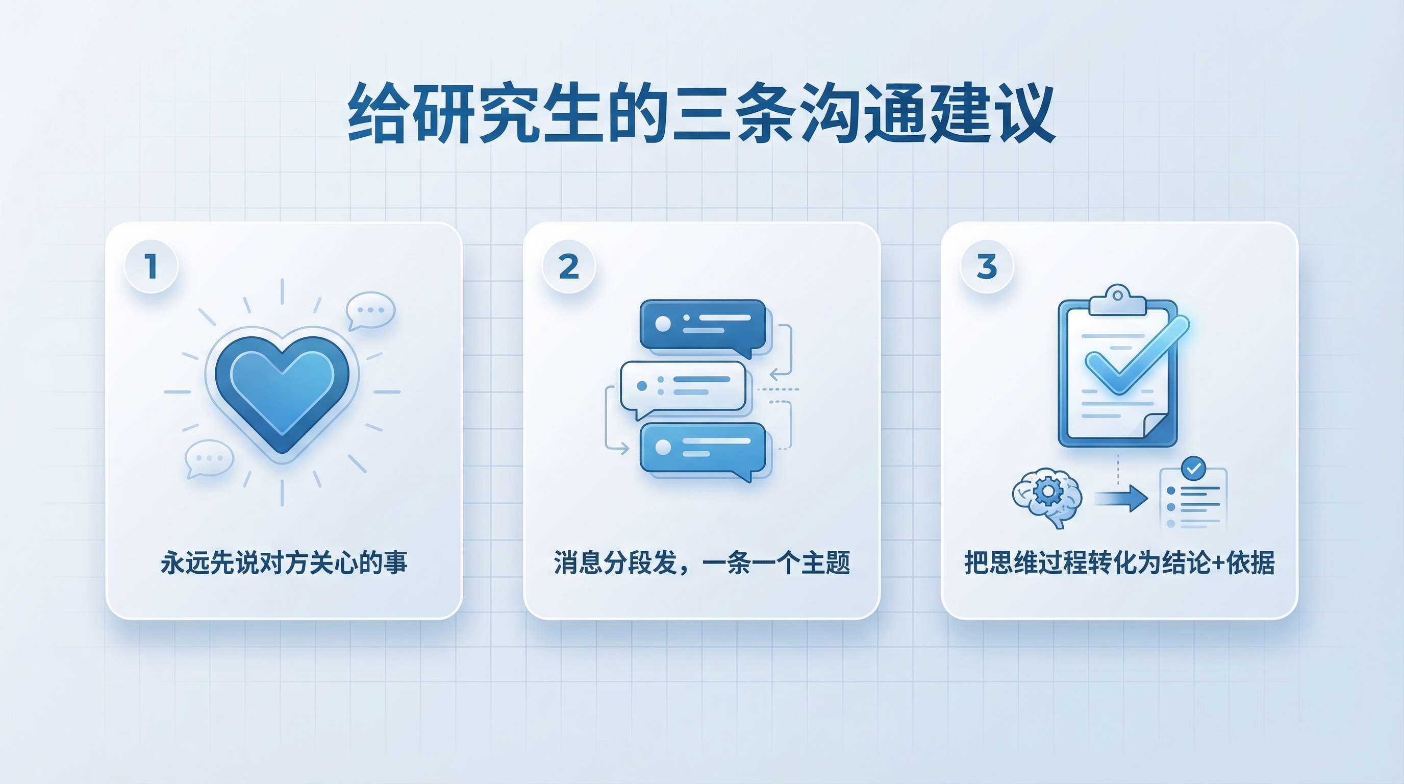 给研究生的三条沟通建议