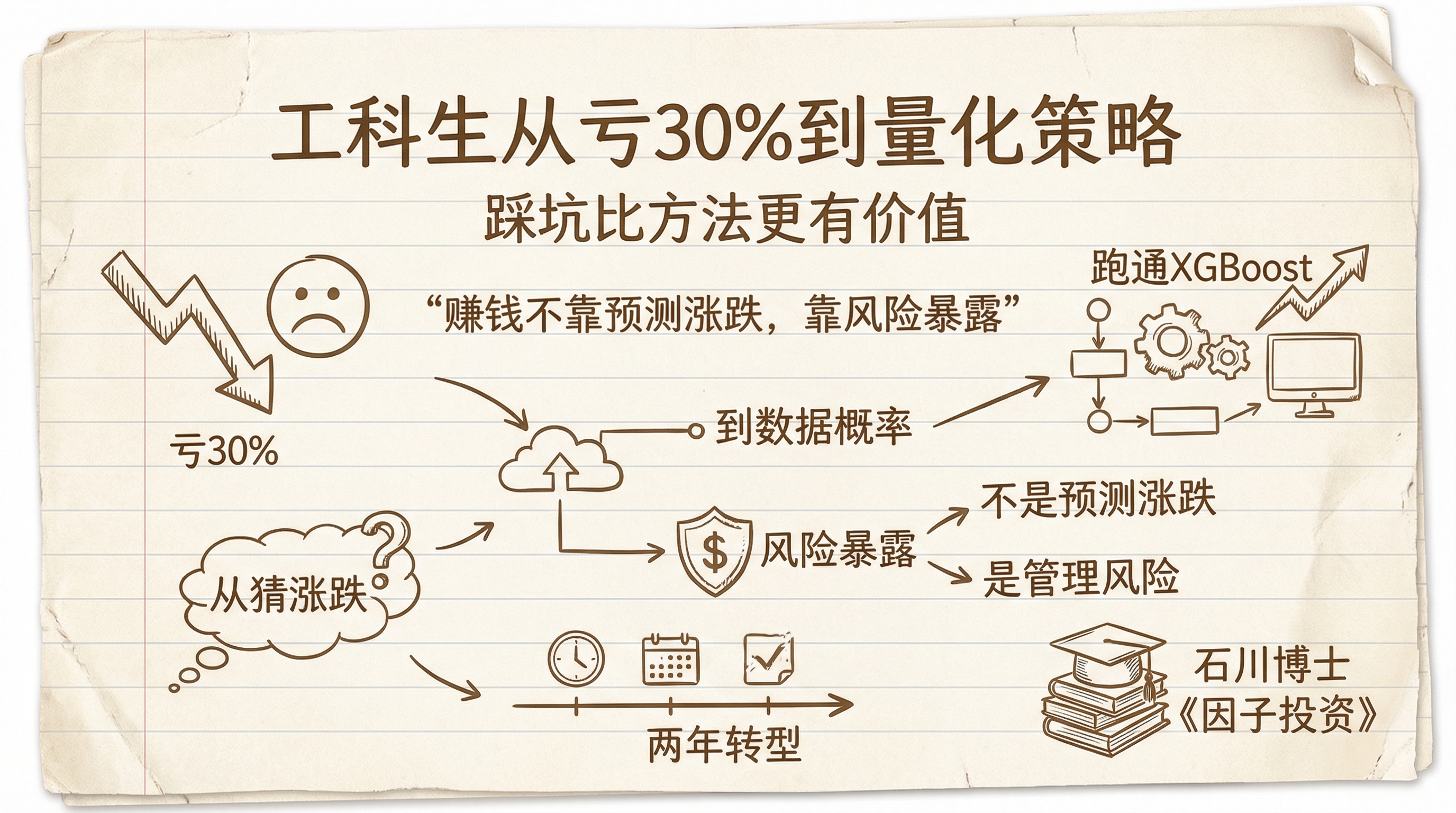 一个工科生从亏 30% 到跑通 AI 量化策略，他踩的坑比方法更有价值