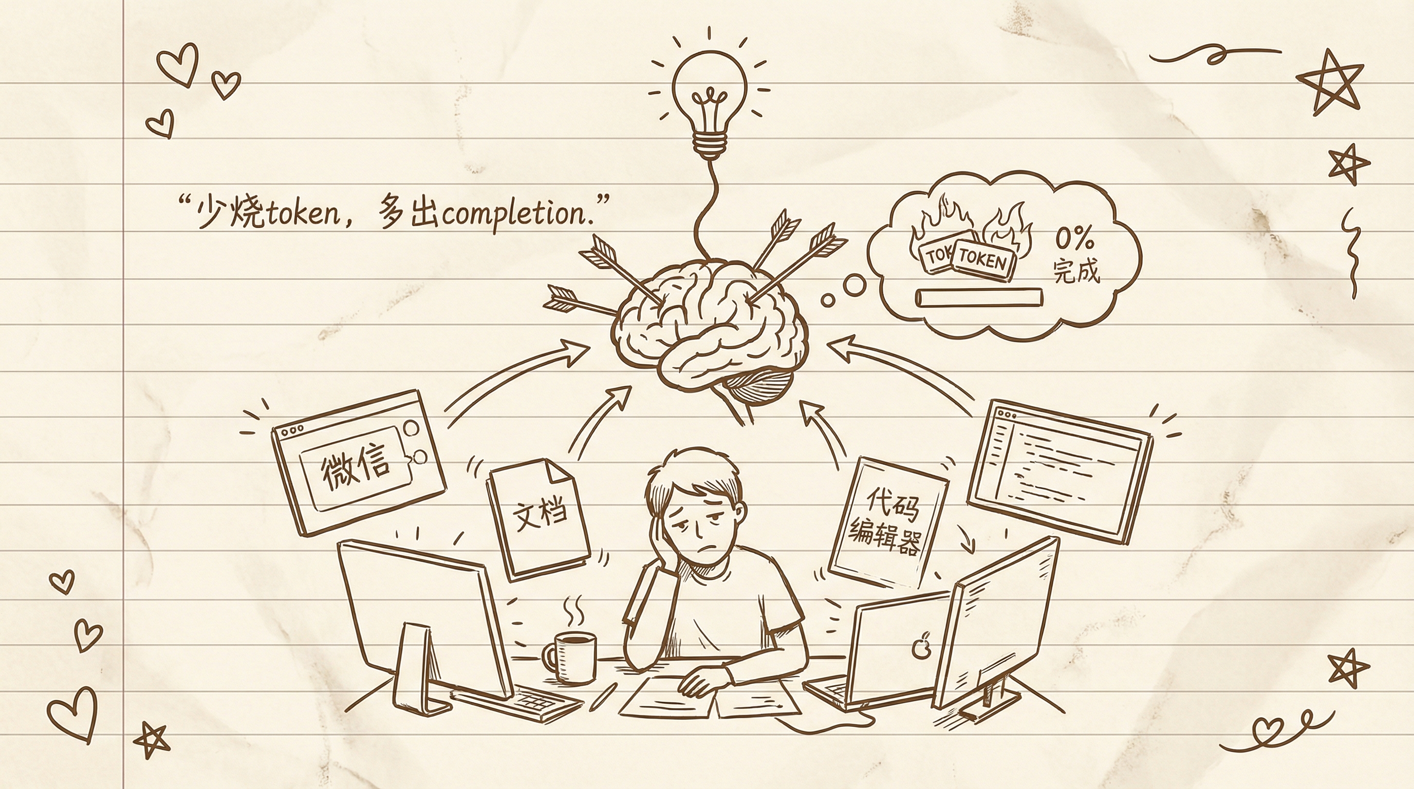 少烧 token，多出 completion