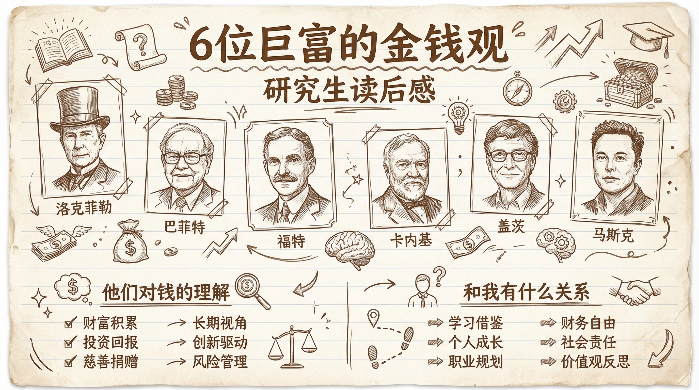 读完 6 个巨富的金钱观，我一个研究生想了很多